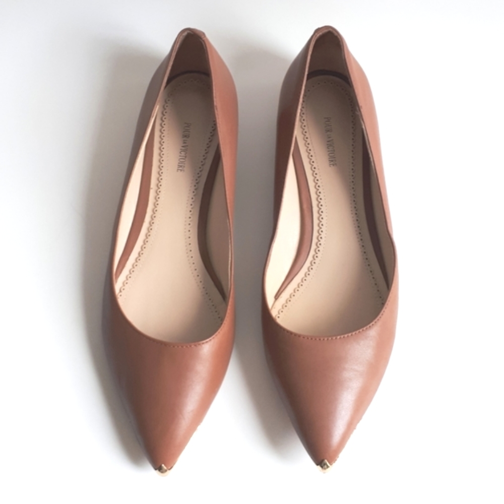 Pour la Victoire | Metal-Tip Leather Flats